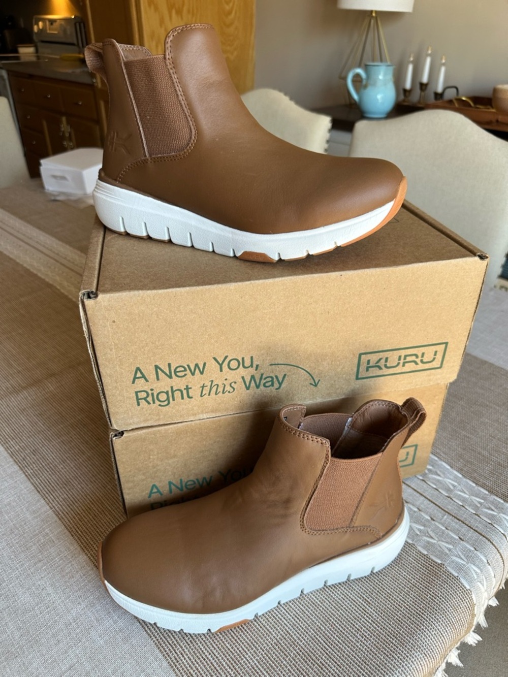 KURU Flex Astra Chestnut Chelsea Boot New